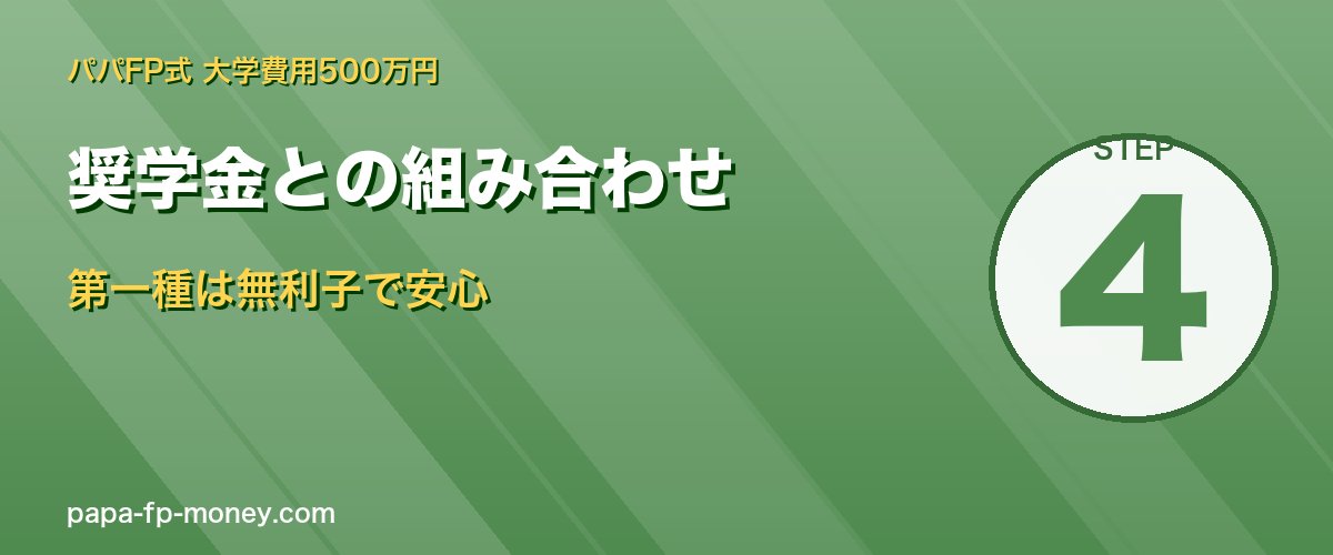 奨学金第一種は無利子 教育ローンとの正しい組み合わせ