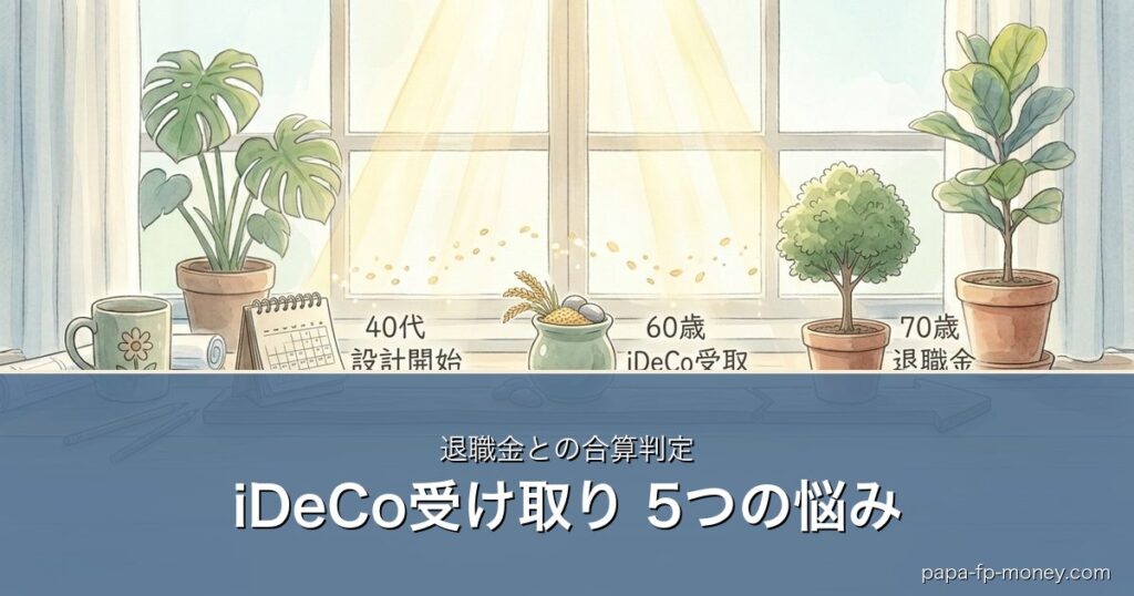 iDeCo受け取り 5つの悩み｜退職金との合算判定