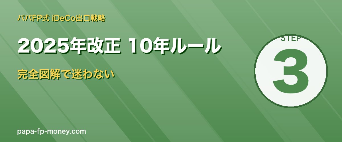 2025年改正 iDeCoの10年ルール完全図解