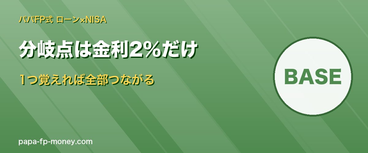住宅ローン繰上vsNISAは金利2%が分岐点