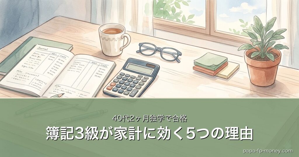 簿記3級が家計に効く5つの理由｜40代2ヶ月独学で合格