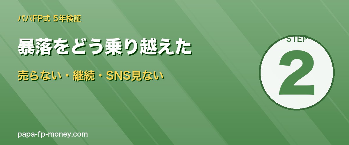 コロナショック-30%を売らない・継続・SNS見ない3原則で乗り越え