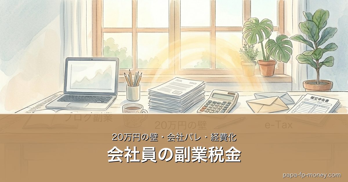 会社員の副業税金｜20万円の壁・会社バレ・経費化