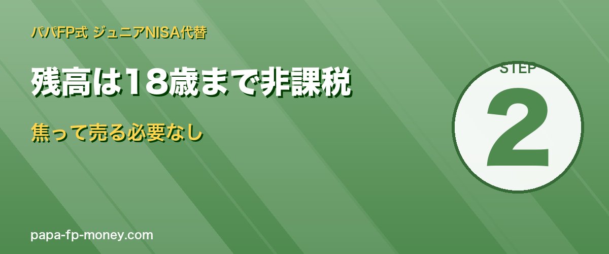 残高は18歳まで非課税