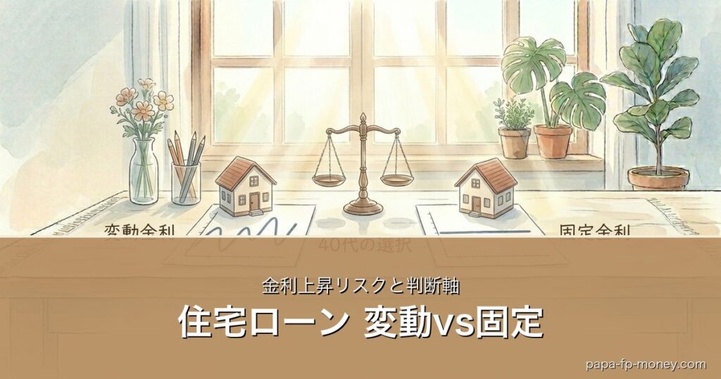 住宅ローン 変動vs固定｜金利上昇リスクと判断軸