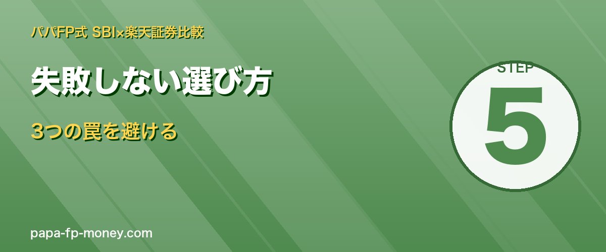 証券会社選び失敗3パターン 銀行NISA・年会費負け・頻繁変更