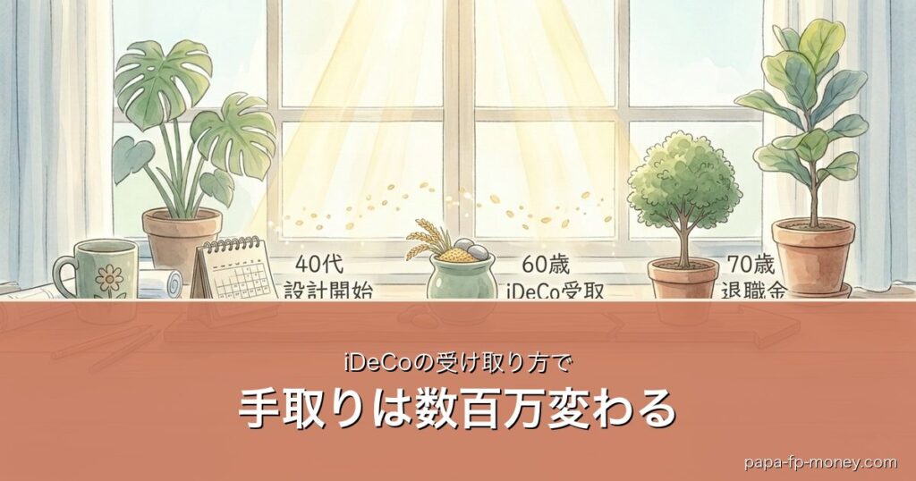 iDeCoの受け取り方で手取りが数百万変わる｜40代FPの出口設計ガイド