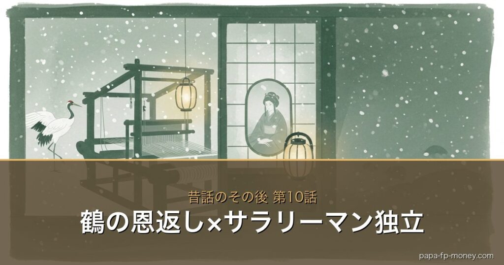 鶴の恩返し×お金の物語シリーズ アイキャッチ