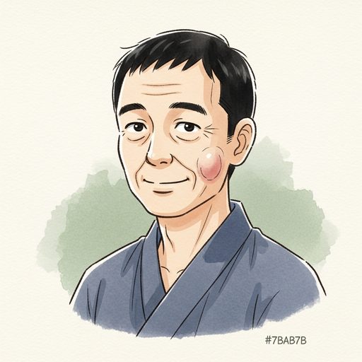 若き日の爺さん（まだコブあり）