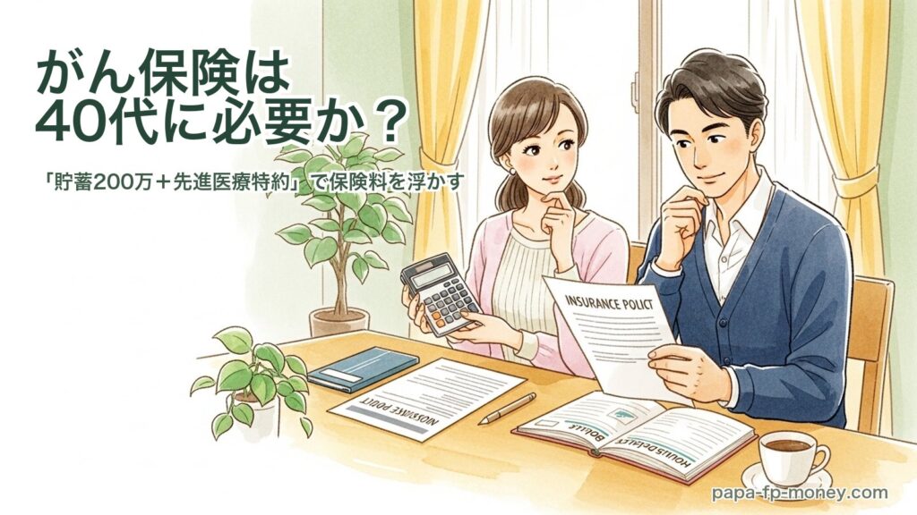 がん保険は40代に必要か｜40代夫婦が保険証券と家計簿を見て検討