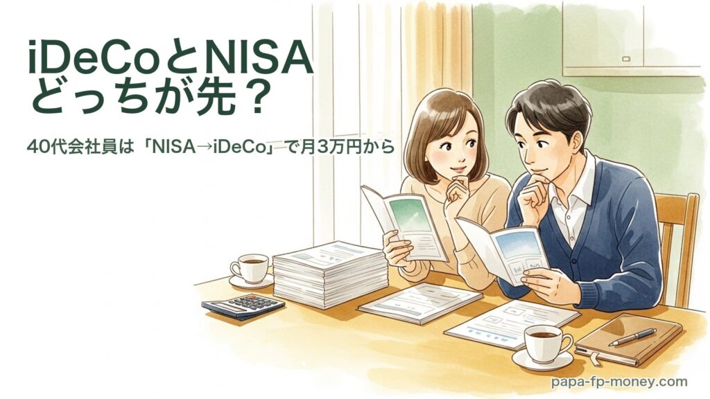 iDeCoとNISAどっちが先？｜40代夫婦が比較検討する書類とパンフレット