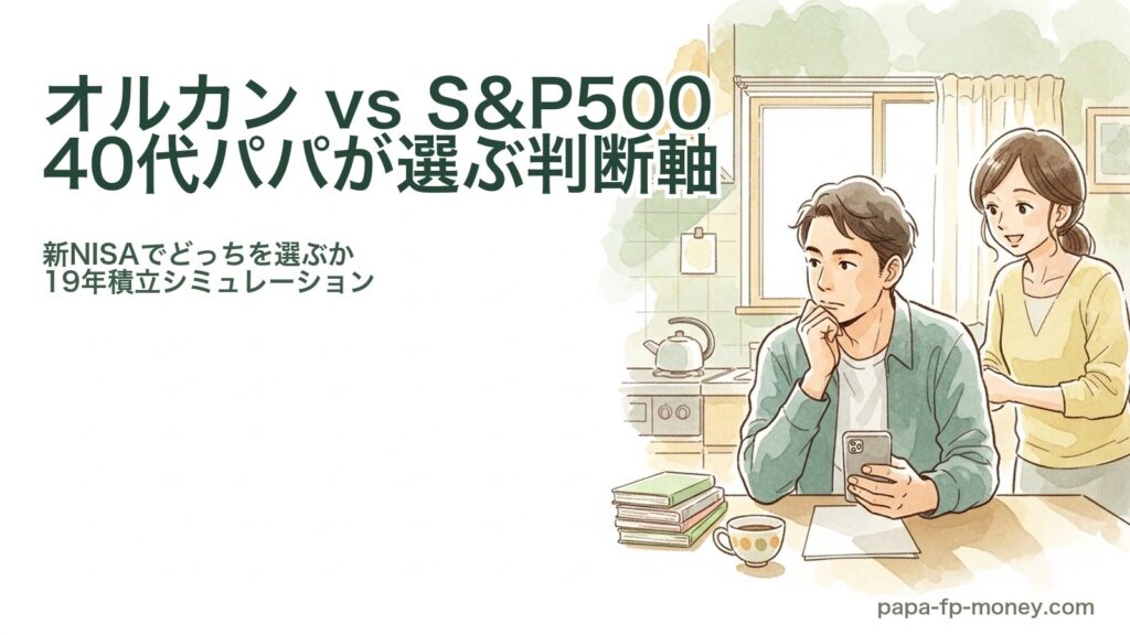 オルカン vs S&P500｜40代パパが新NISAで選ぶ判断軸・19年積立シミュレーション