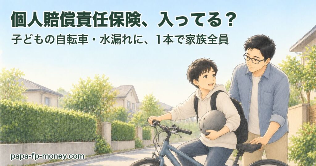 休日の朝、自転車で出かける中学生の子どもを家の前で見送る40代の父