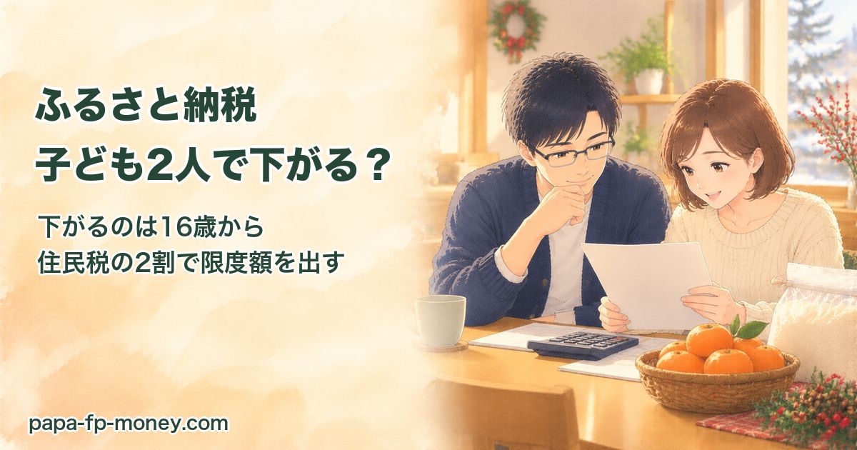 ふるさと納税の限度額は子ども2人で下がる?下がるのは16歳から
