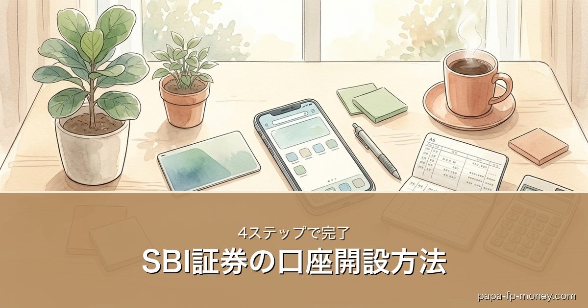SBI証券の口座開設方法｜4ステップ
